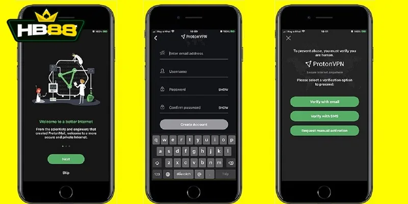 Sử dụng ứng dụng Proton VPN Sử dụng ứng dụng Proton VPN