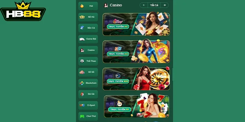 Casino trực tuyến tại HB88