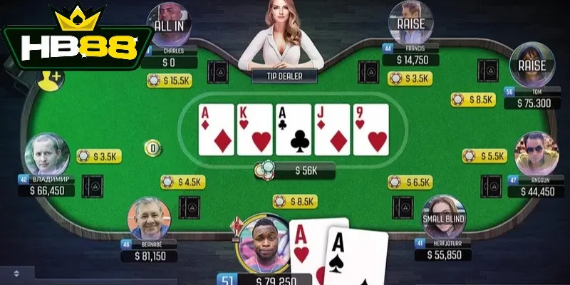 Game bài mới nhất HB88 Poker hấp dẫn