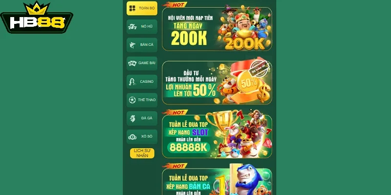 Giới thiệu HB88 về chương trình khuyến mãi