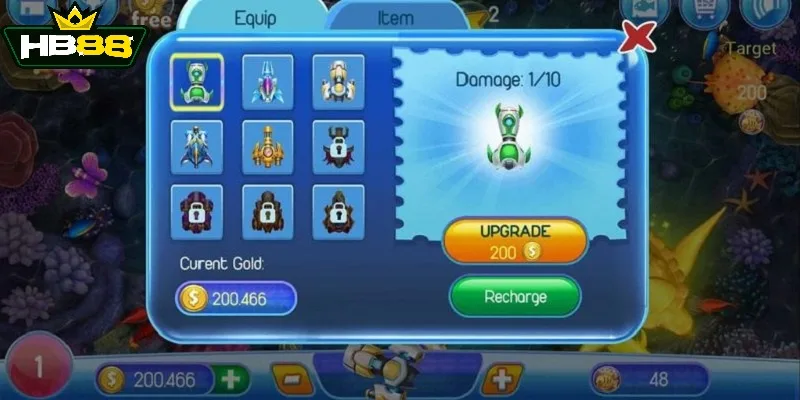 Kho vũ khí săn cá đa dạng