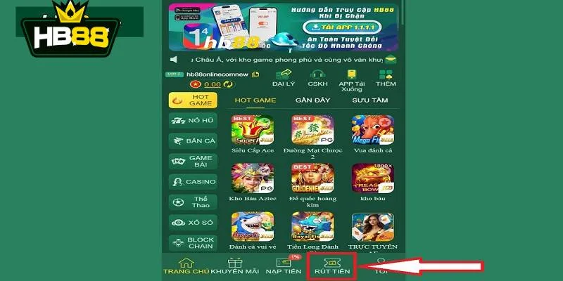 Thanh toán quốc tế cũng là giao dịch rút tiền an toàn tại HB88