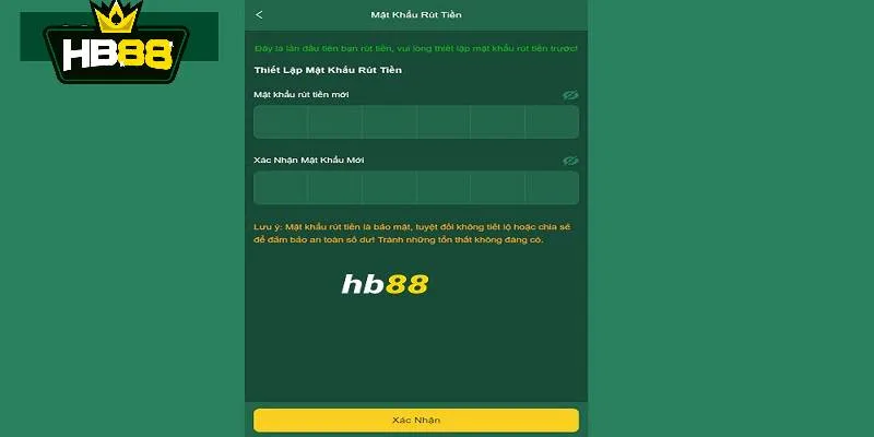 Thông tin tài khoản không trùng với đăng ký sẽ không được rút thưởng HB88 